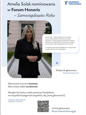 Studentka Akademii Tarnowskiej w elicie ogólnopolskiej nagrody samorządów
