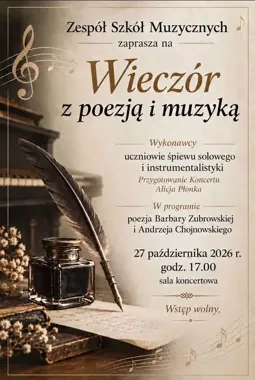 Poezja zabrzmi obok muzyki. Uczniowie wystąpią w Tarnowie