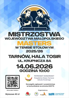 Mastersi wracają do Tarnowa. W hali TOSiR zagrają o małopolskie medale