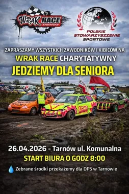 Wrak Race w Tarnowie połączy silniki i pomoc dla seniorów