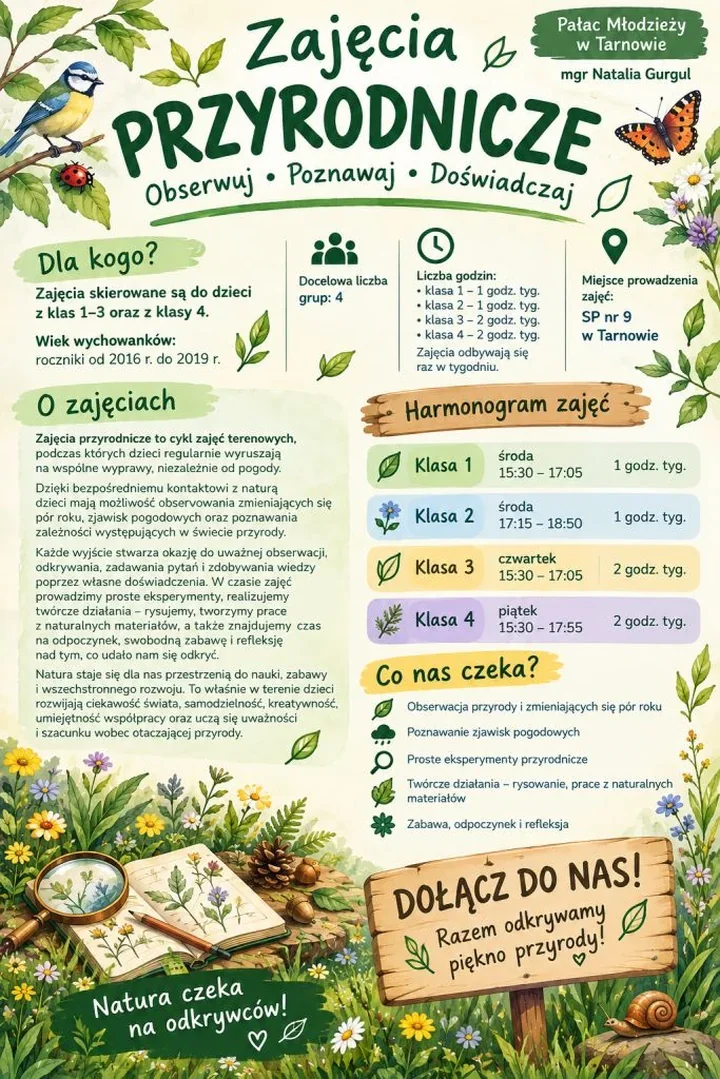 Dzieci ruszą w teren niezależnie od pogody. Nowe zajęcia w Tarnowie