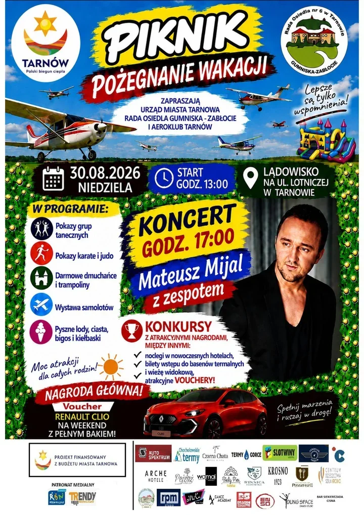 Lotnicza zamknięta na czas pikniku. W programie koncert i nagrody