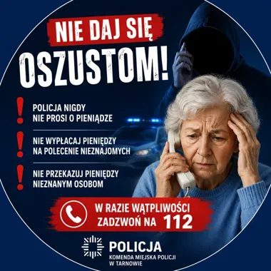 Tarnowska 76-latka straciła 46 tysięcy po telefonie od fałszywego policjanta
