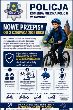 Kask obowiązkowy dla dzieci na rowerach i hulajnogach - zmiana od czerwca